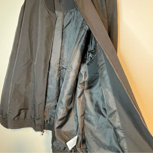 Open Edit Shine Bomber Jacket Black XL - Picture 6 of 8